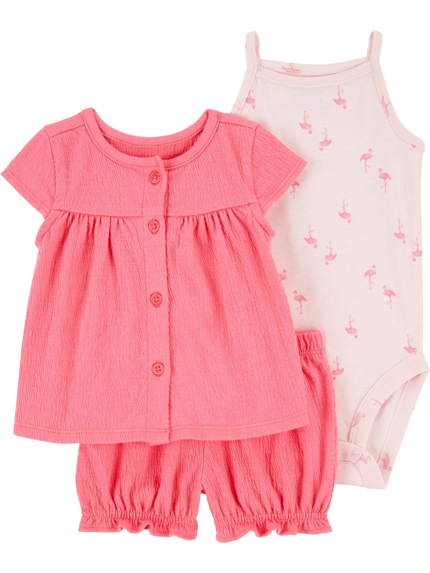 Carter's Child of Mine Baby Girl Outfit Set, 3-Piece, Sizes 0/3-24 Months