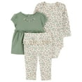 thumbnail image 1 of Carter's Child of Mine Baby Girl Outfit Set, 3-Piece, Sizes 0/3-24 Months, 1 of 6