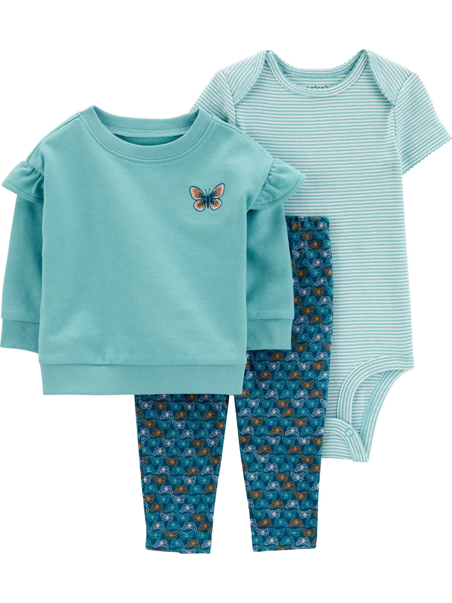 Carter's Child of Mine Baby Girl Outfit Set, 3-Piece, Sizes 0/3-24 Months