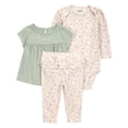 thumbnail image 1 of Carter's Child of Mine Baby Girl Outfit Set, 3-Piece, Sizes, 0/3-24 Months, 1 of 6