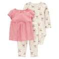thumbnail image 1 of Carter's Child of Mine Baby and Toddler Girl Outfit Set, 3-Piece, Sizes 0/3-24 Months, 1 of 9