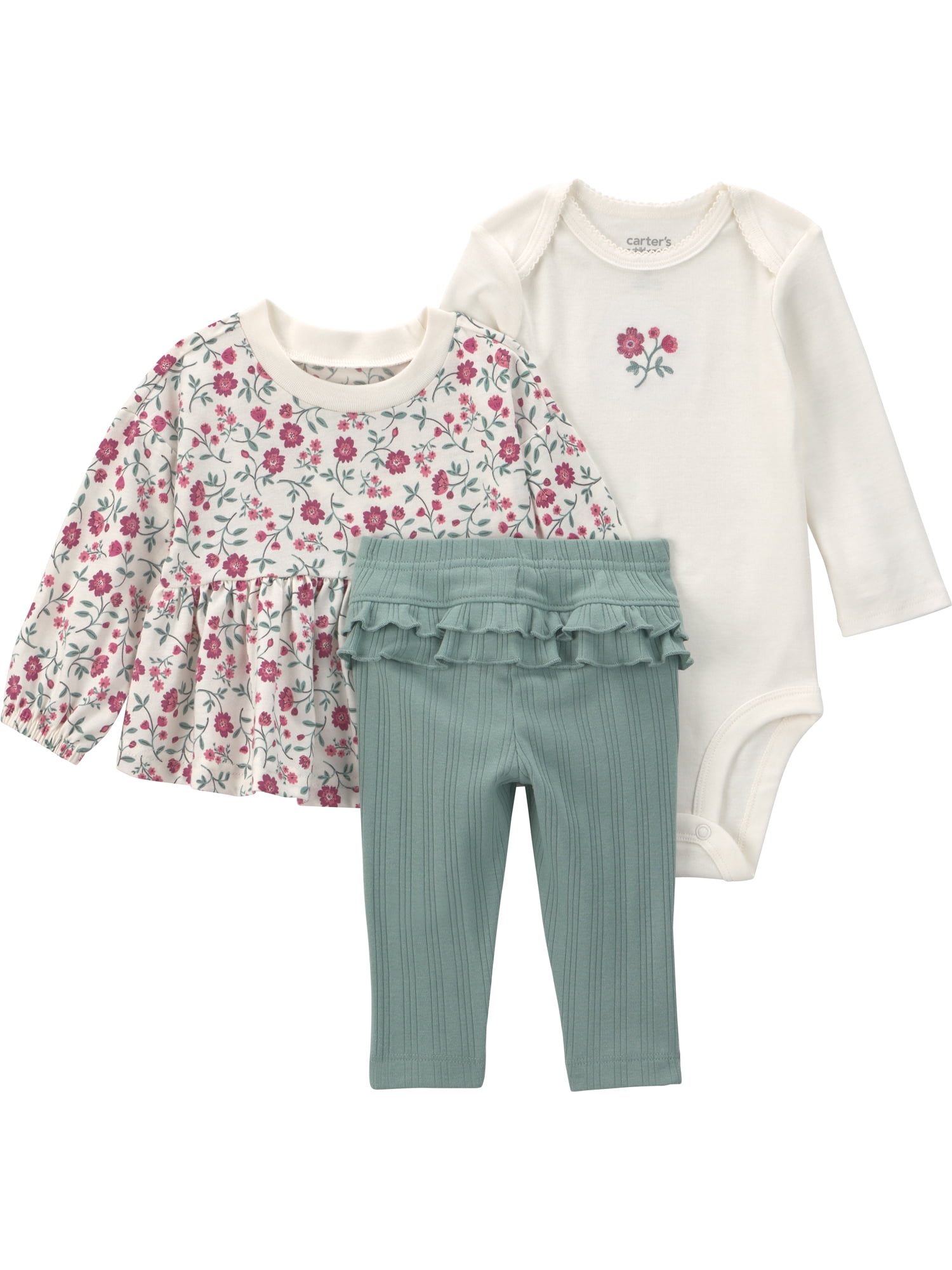 Carter's Child of Mine Baby Girl Outfit Set, 3-Piece, Sizes 0/3-24 Months
