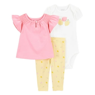 Carter's Child of Mine Baby Girl Outfit Set, 3-Piece, Sizes 0/3-24 Months