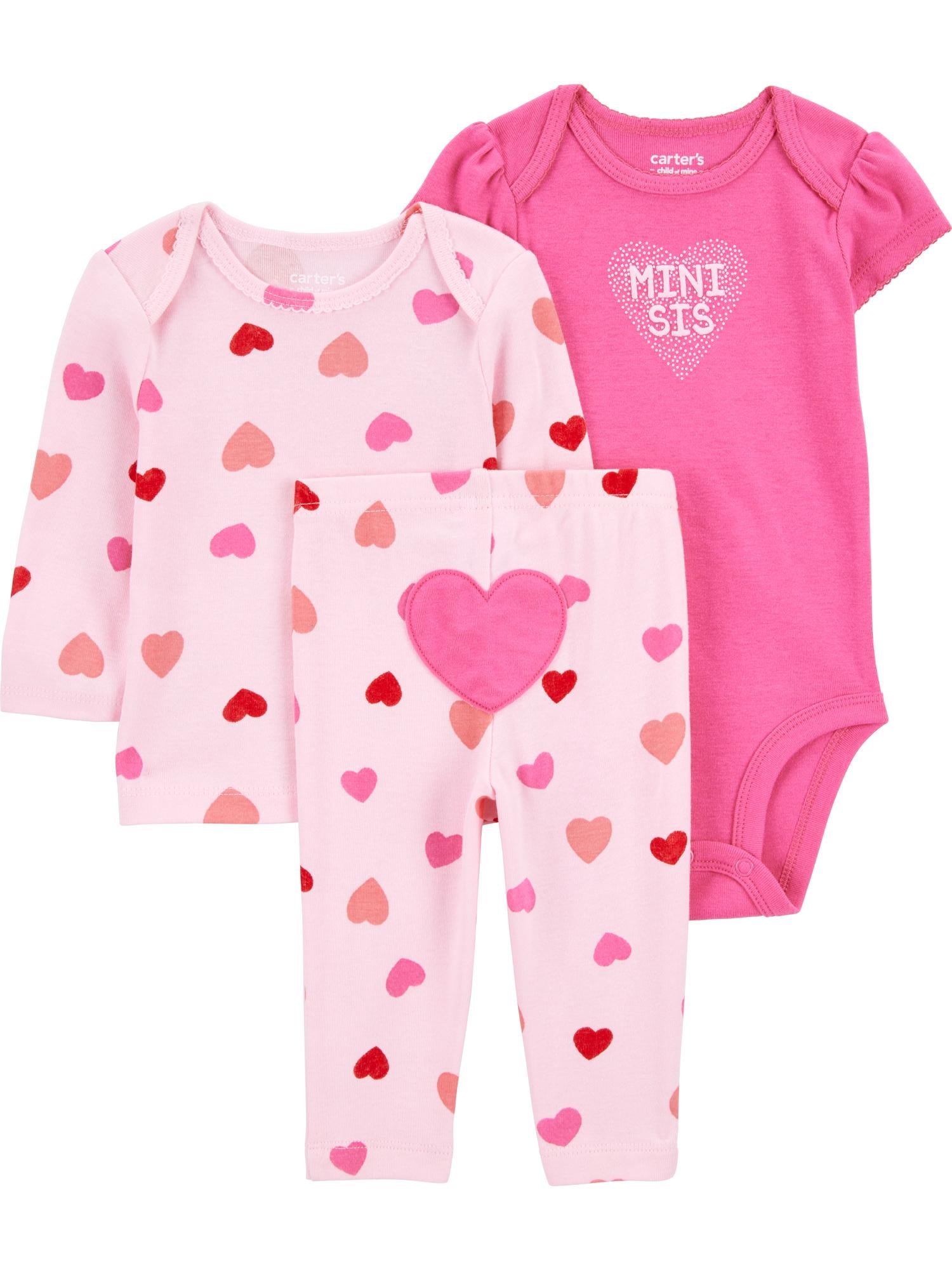 Baby Girl Outfit Set, 3-Piece, Sizes 0/3-24 Months