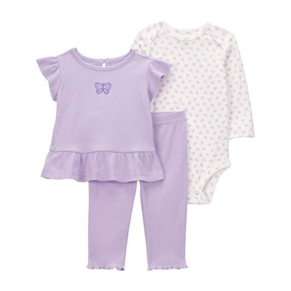 Carter's Child of Mine Baby Girl Outfit Set, 3-Piece, Sizes, 0/3-24 Months