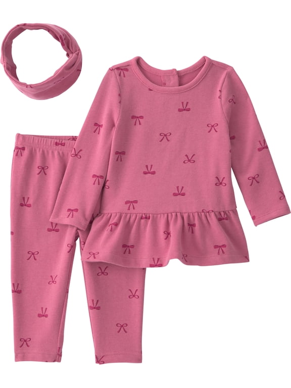 Baby Girl Outfit Set, 3-Piece, Sizes Preemie - 12 Months