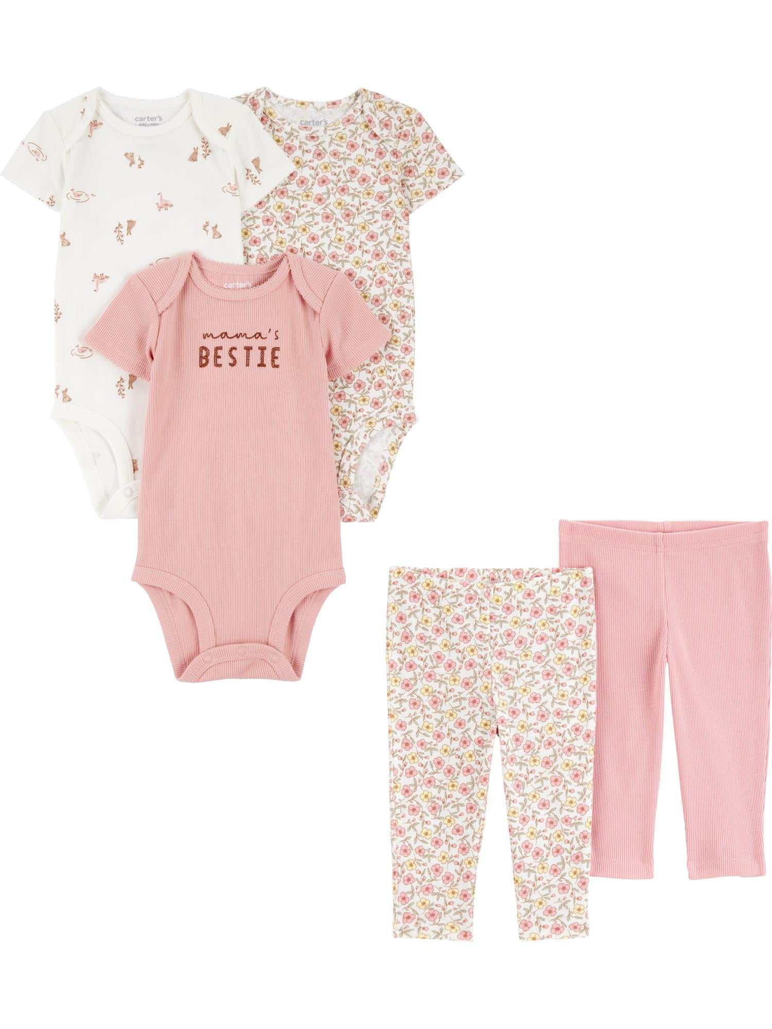 Carter's Child of Mine Baby Girl Outfit Set, 5-Piece, Sizes Preemie-18 Months