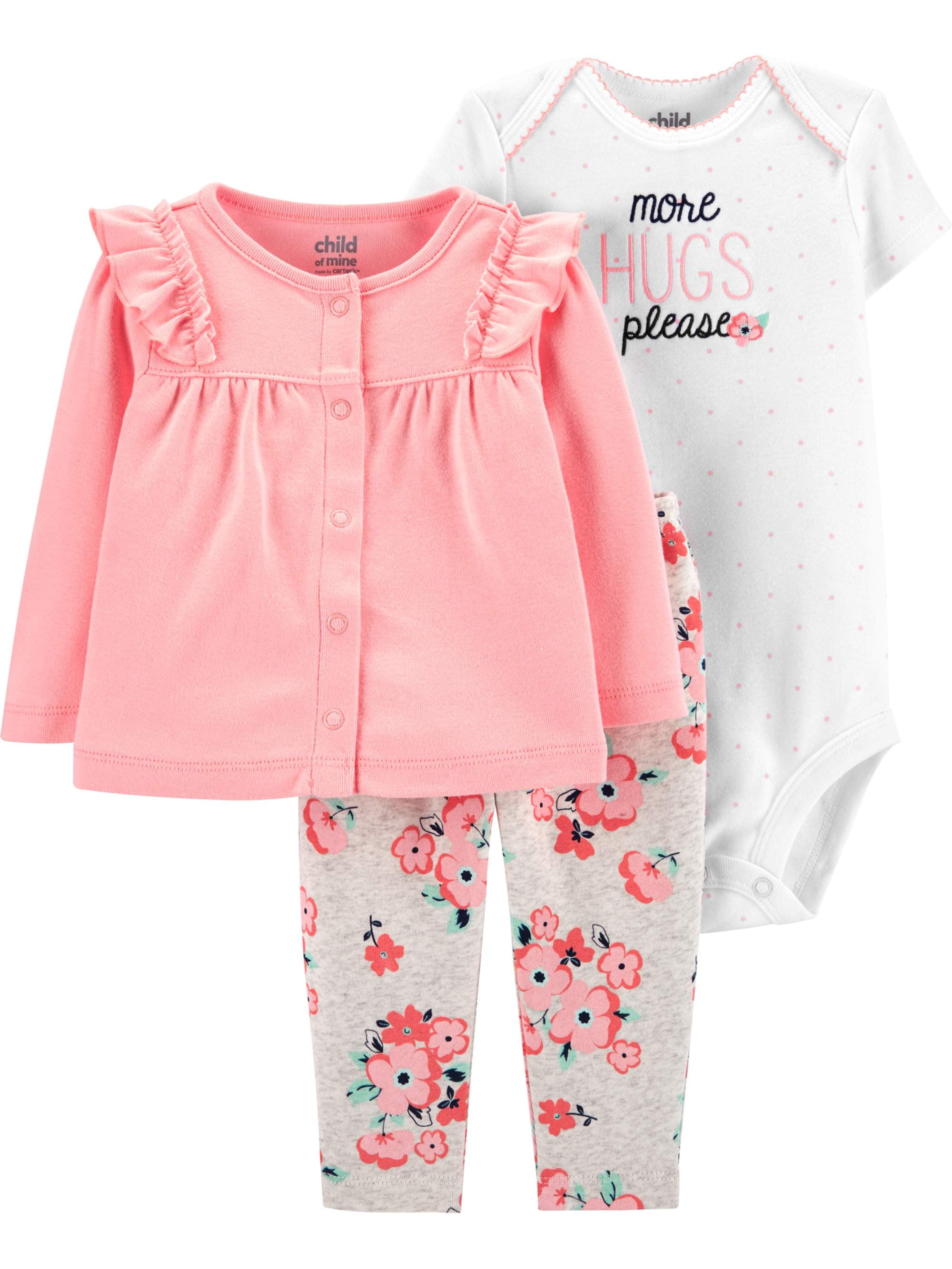Carter's Child of Mine Baby Girl Dress Set, 3-Piece, Preemie-24 Months