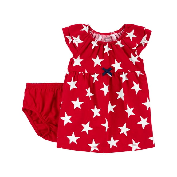 Carter's Child of Mine Baby Girl Patriotic Dress, 2-Piece, Sizes Newborn-12 Months