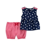 Carter's Child of Mine Baby Girl Patriotic Outfit Set, 2-Piece, Sizes Preemie-12M