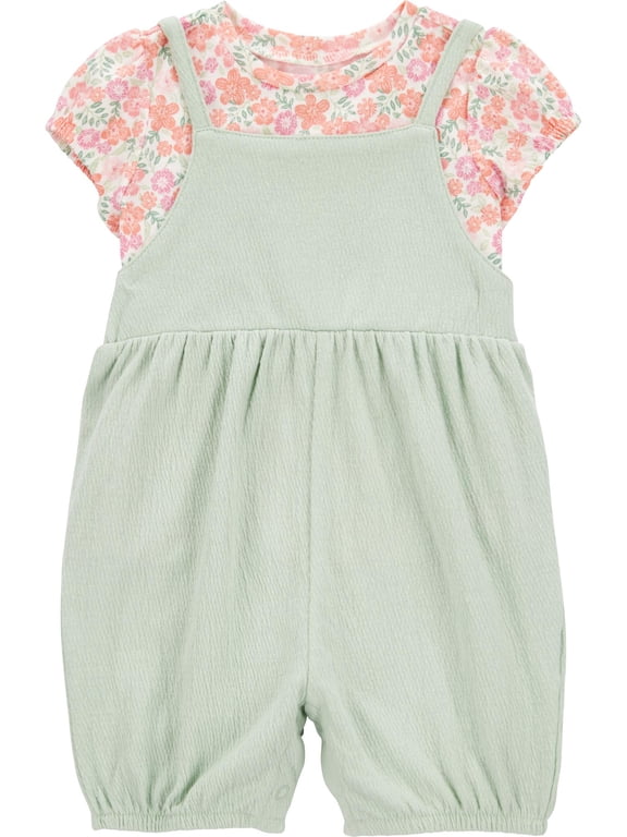 Baby Girl Romper, 2-Piece, Sizes 0/3-24 Months