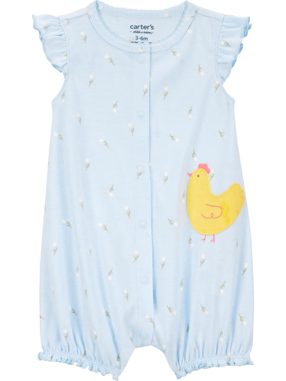 Baby Girl Romper, One-Piece, Sizes 0-3/24 Months