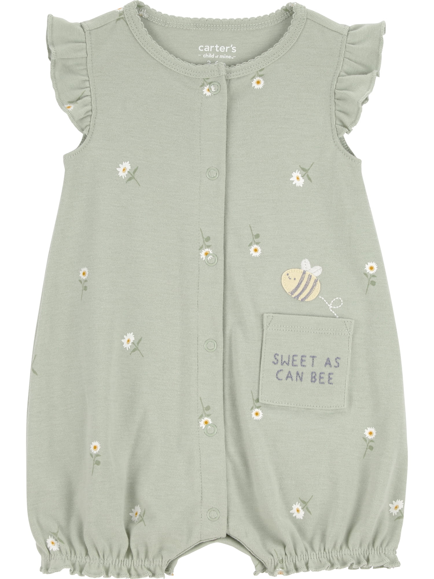Carter's Child of Mine Baby Girl Romper, Sizes 0/3-24 Months