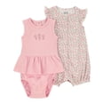 thumbnail image 1 of Carter's Child of Mine Baby Girl Romper and Dress Set, 2-Piece, Sizes 0/3-24 Months, 1 of 5
