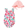 thumbnail image 1 of Carter's Child of Mine Baby Girl Romper and Hat, 2-Piece, Sizes 0/3-24 Months, 1 of 5