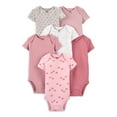 Carter's Child of Mine Baby Girl Short Sleeve Bodysuits, 6Pack, Sizes Preemie24 Months