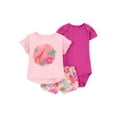 thumbnail image 1 of Carter's Child of Mine Baby Girl Shorts Outfit Set, 3-Piece, Sizes 0/3-24 Months, 1 of 6