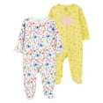 thumbnail image 1 of Carter's Child of Mine Baby Girl Sleep N Play, 2-Pack, Sizes Preemie-6/9 Months, 1 of 6