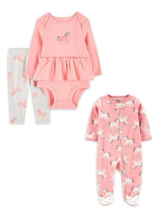 Baby Girls Sleep N Play Pajamas in Baby Girls Pajamas Pink