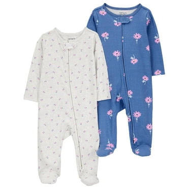 Carter's Child of Mine Baby Girl, Sleep 'n Play, 2-Pack, Sizes Preemie-6/9 months