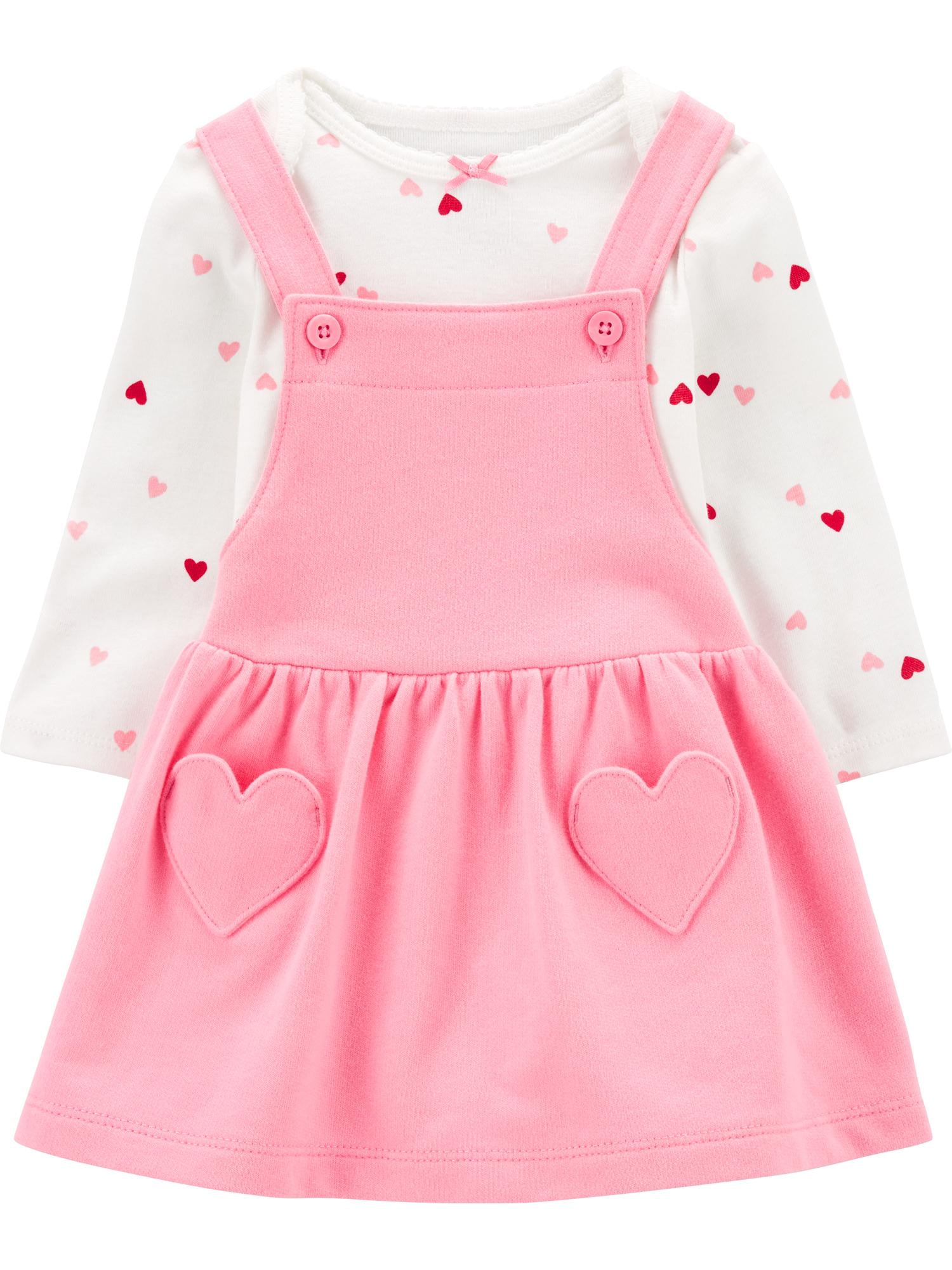 Carter's Child of Mine Baby Girl Valentine's Dress Set, 2-Piece, Sizes Newborn-12 Months