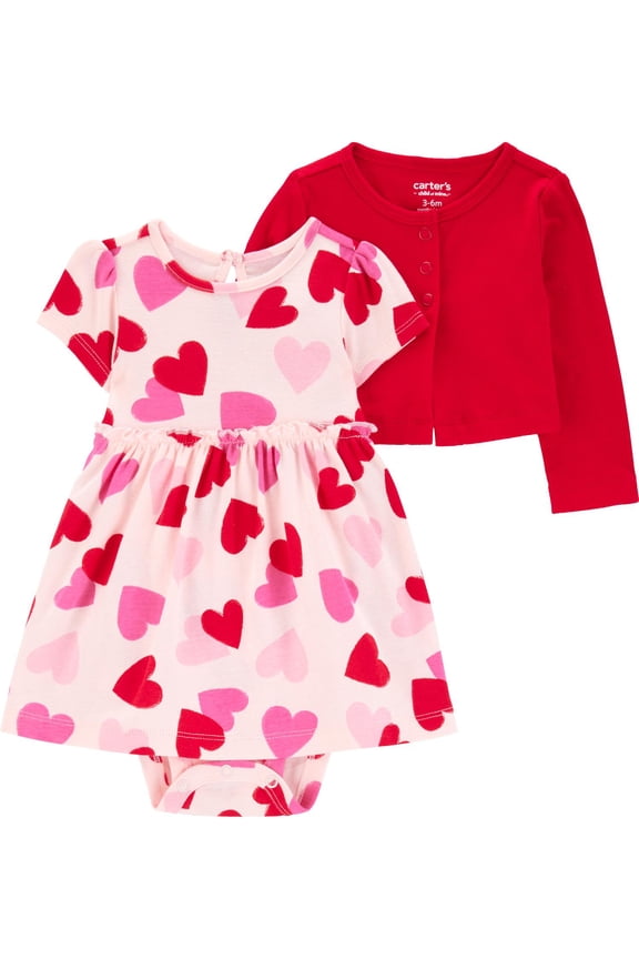 Baby Girl Valentine's Dress Set, 2-Piece, Sizes Newborn-12 Months