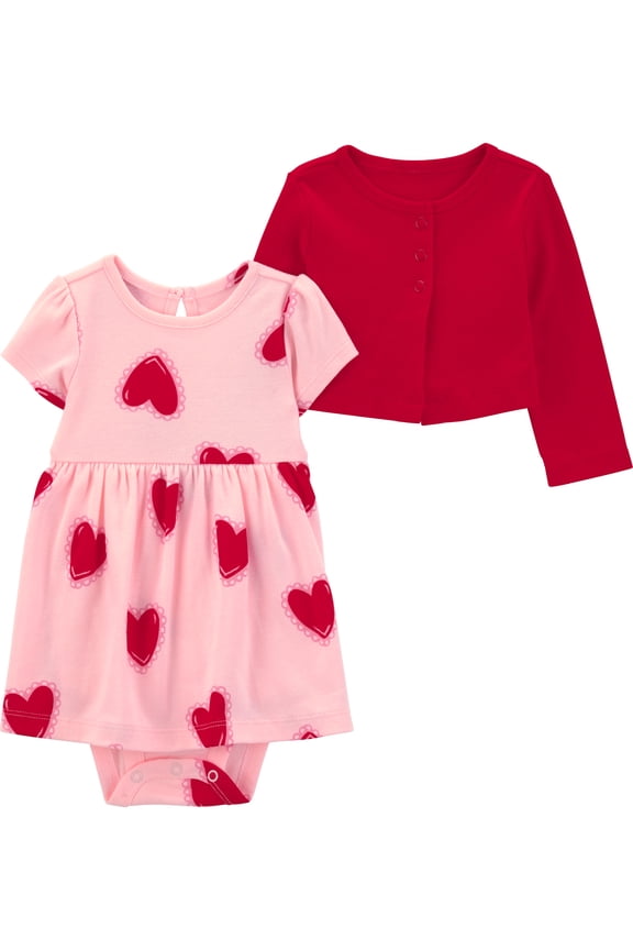 Baby Girl Valentine's Dress Set, 2-Piece, Sizes Newborn-24 Months