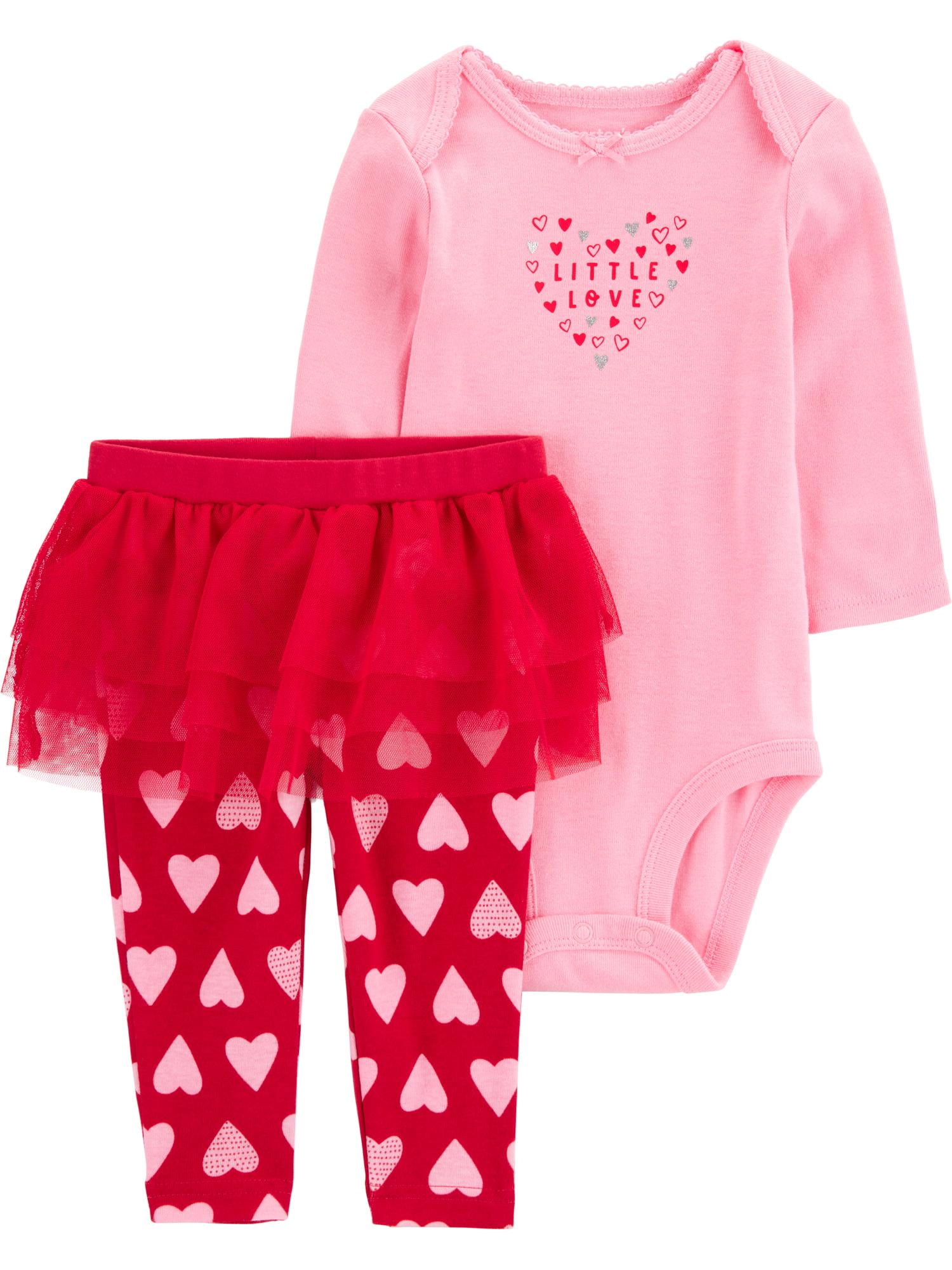Carter's Child of Mine Baby Girl Valentine's Outfit Set, 2-Piece, Sizes Newborn-12 Months