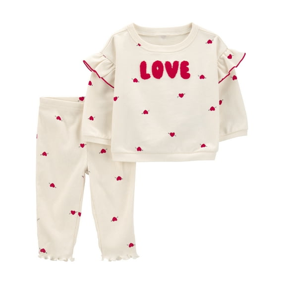 Carter's Child of Mine Baby Girl Valentine's Outfit Set, 2-Piece, Sizes Newborn-12 Months