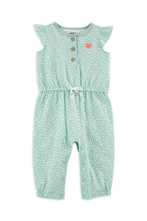 Baby Girls' Heart Jumpsuit