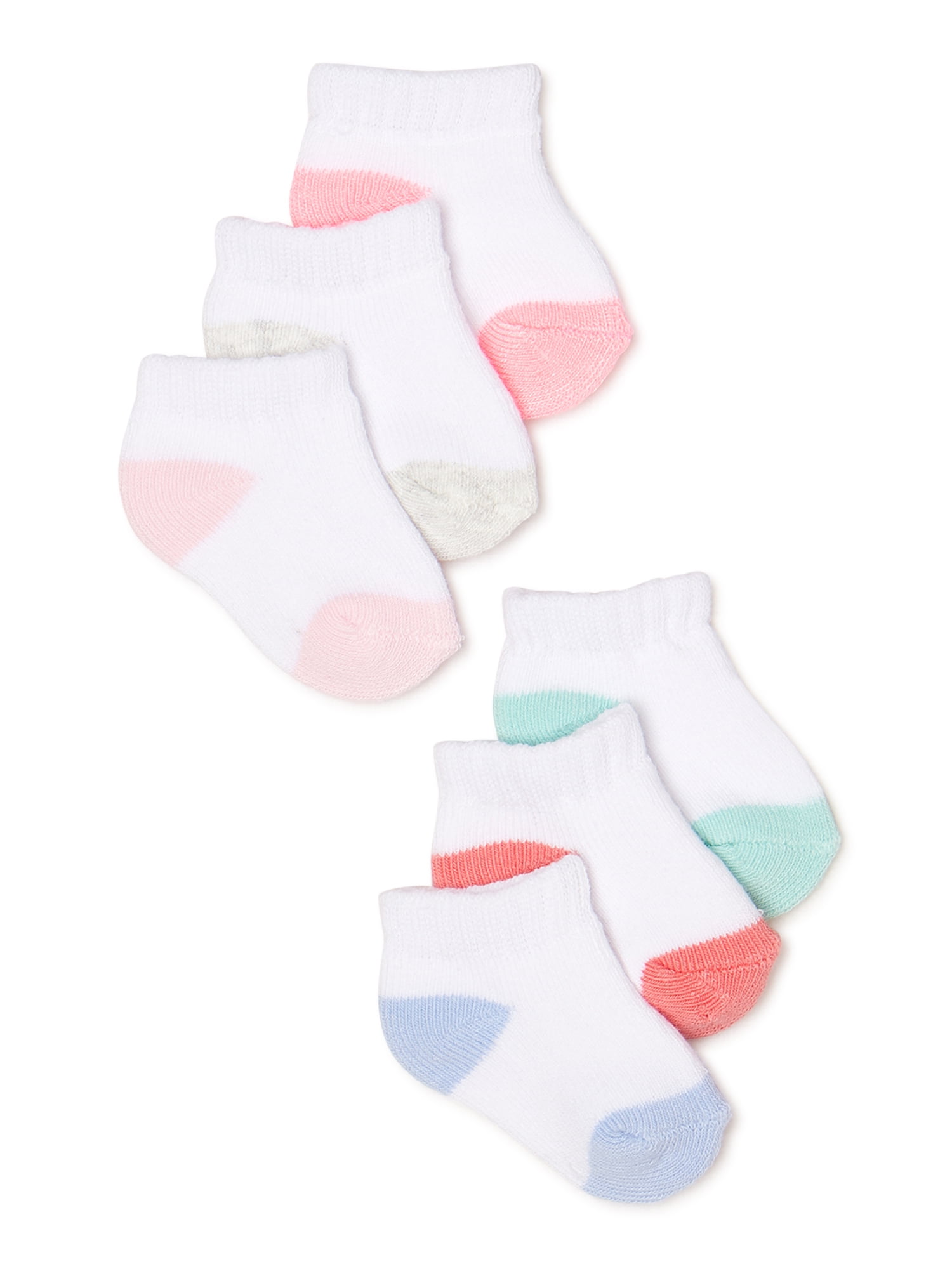 Carter's Child of Mine Baby Girls' Low Cut Terry Socks, 6 Pack ...