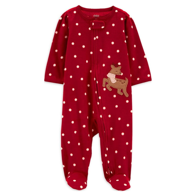 Carter s Child of Mine Baby Girls Sleep N Play Reindeer Preemie 9 Months