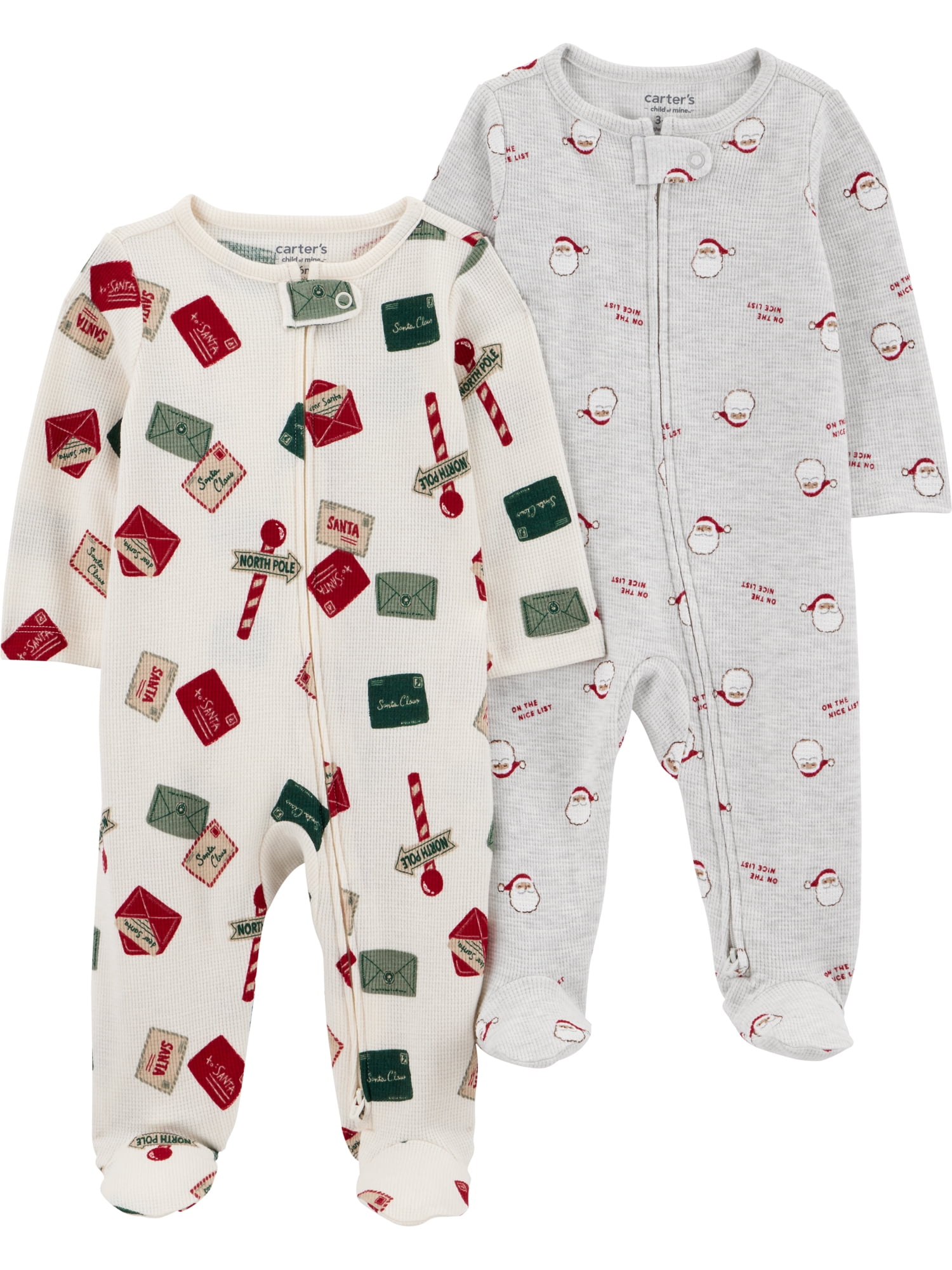 Carter's Child of Mine Baby Holiday Sleep N Play, 2-Pack, Sizes Preemie-6/9 Months