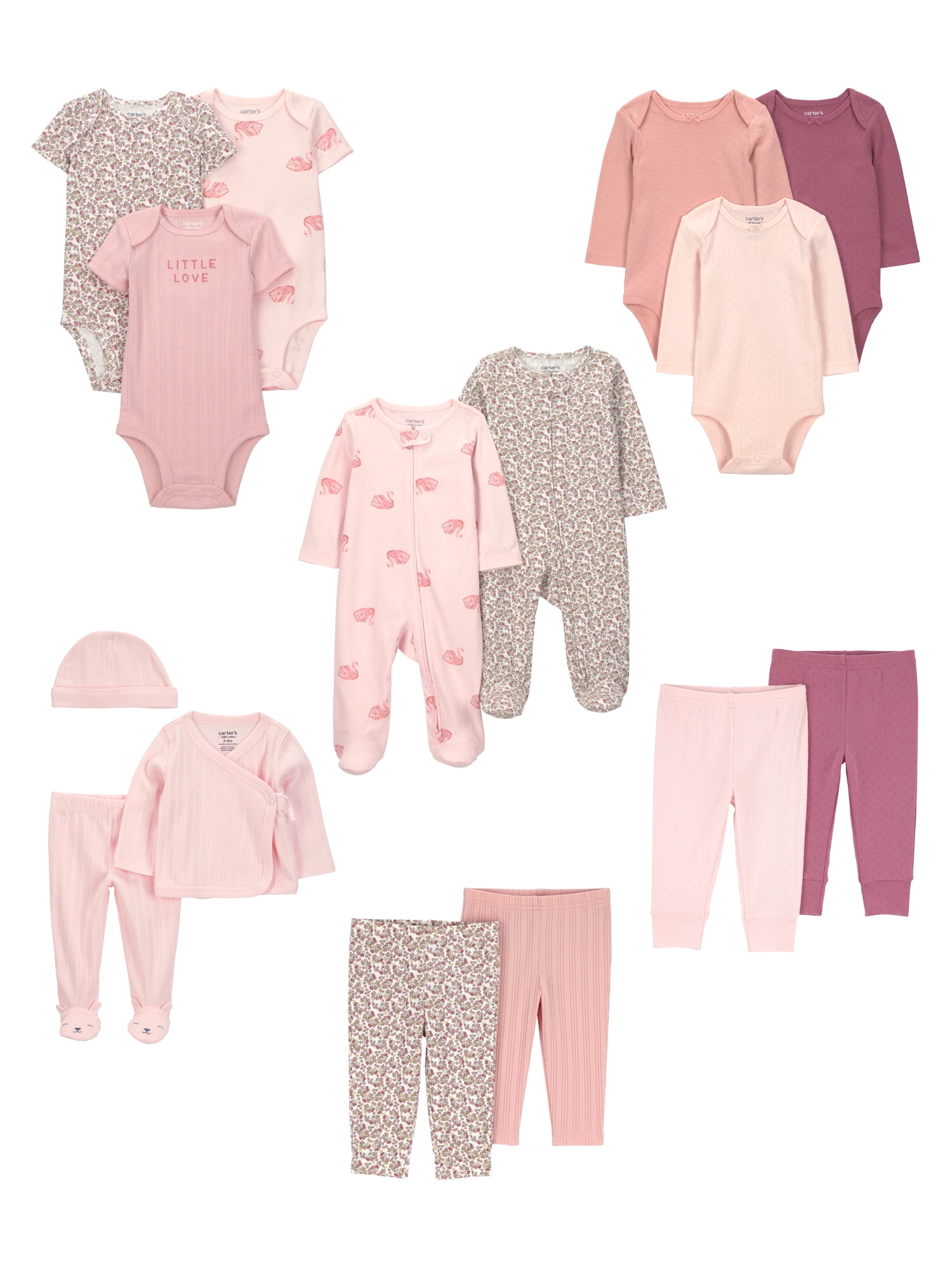 Carter's Child of Mine Baby Layette Outfit Set, 15-pack, Sizes Preemie-6/9 Months