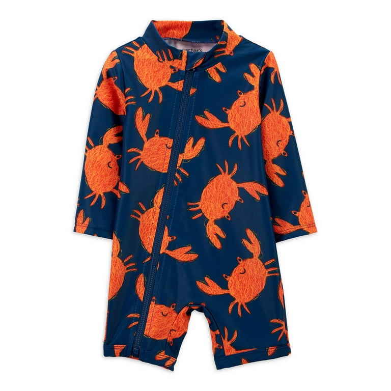 Carter s Child of Mine Polyester Long Sleeves One Piece Swimsuits Boy s