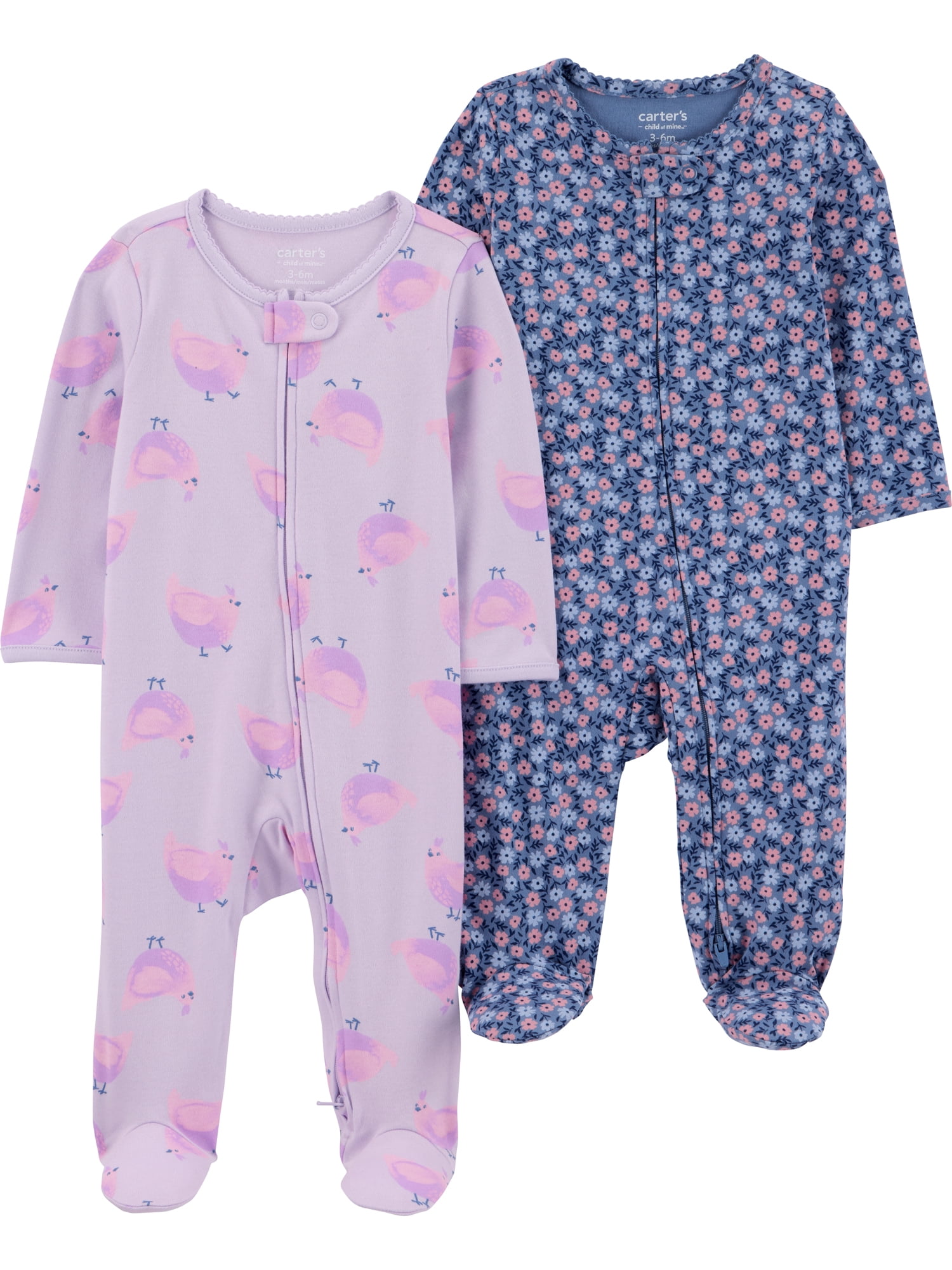 Carter's Child of Mine Baby Sleep N Play, 2-Pack, Sizes Preemie-6/9 Months