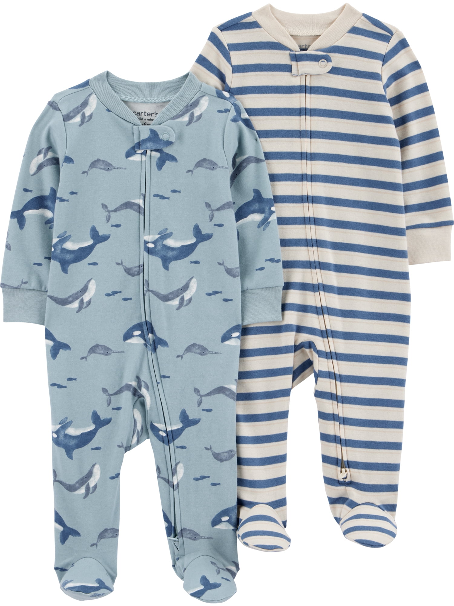 Carter's Child of Mine Baby Sleep N Play, 2-Pack, Sizes Preemie-6/9 Months