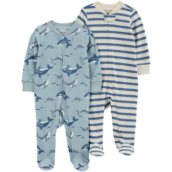 Carter's Child of Mine Baby Sleep N Play, 2-Pack, Sizes Preemie-6/9 Months