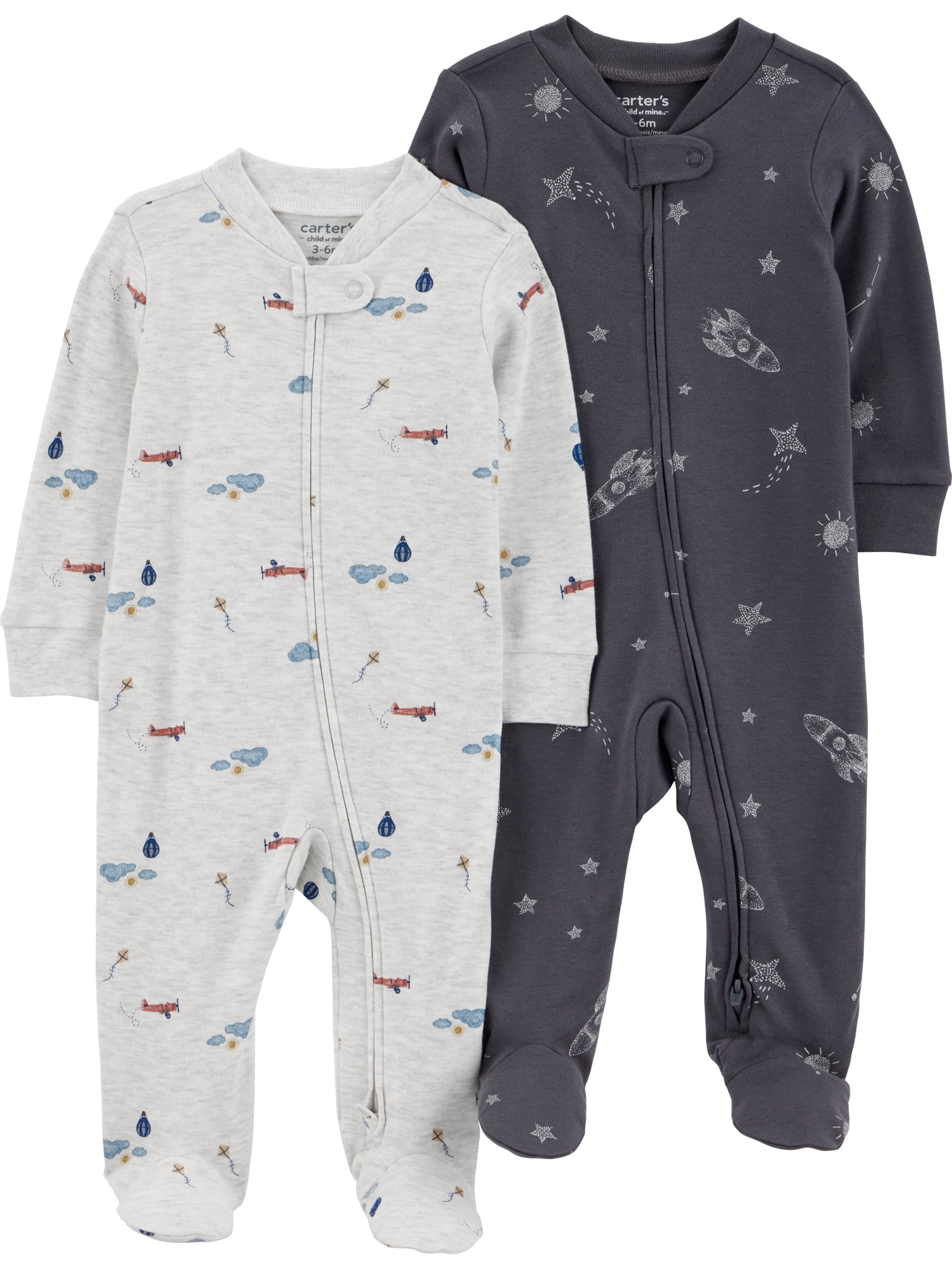 Carter's Child of Mine Baby Sleep N Play, 2-Pack, Sizes Preemie-6/9 Months
