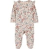 Actual Color: Brown Floral, Clothing Size: 0-3 Months