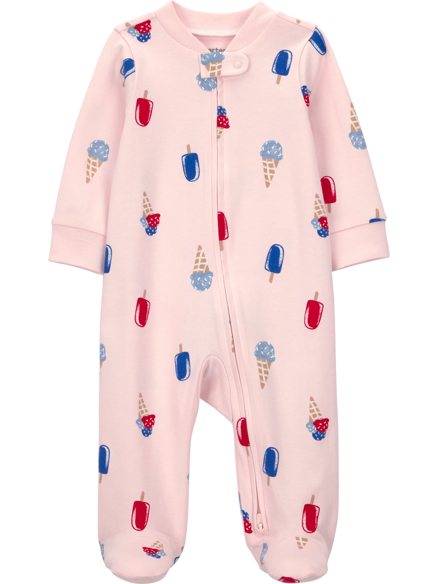 Carter’s Patriotic Sleep N Play set displayed in Walmart aisle