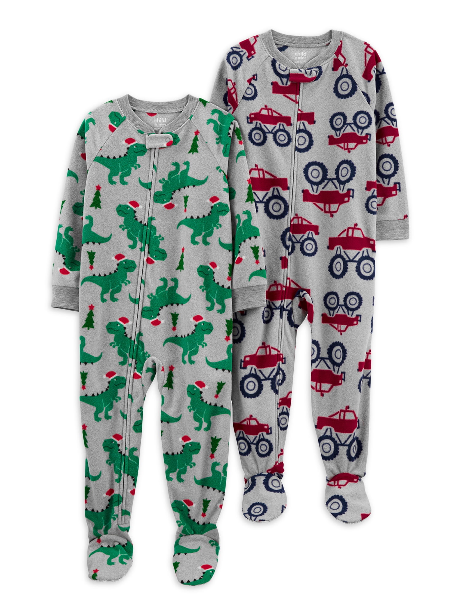 Carters Boys Microfleece Footed Pajamas 2 Pack Canada Ubuy