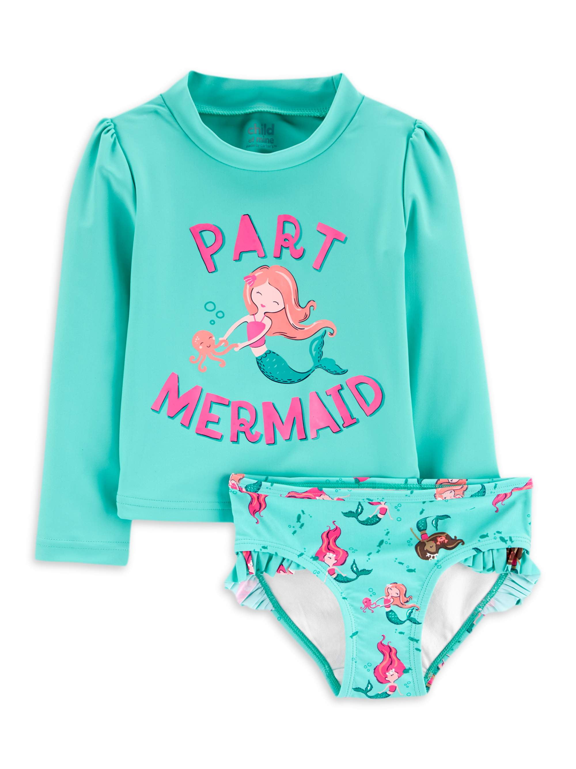 Carter s Child of Mine Baby Toddler Girl Rash Guard Two Piece