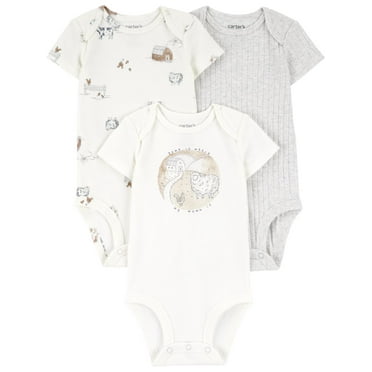 Carter's Child of Mine Baby Unisex Bodysuit, 3-Pack, Sizes Preemie-18 Months