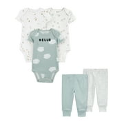 Carter's Child of Mine Baby Unisex Bodysuit and Pant Set, 5-Piece, Sizes Preemie-18 Months