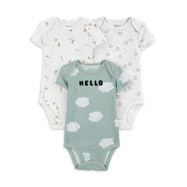 Carter's Child of Mine Baby Unisex Bodysuits, 3-Pack, Sizes Preemie-18 Months