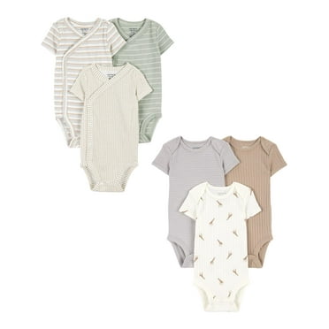 Carter's Child of Mine Baby Unisex Bodysuits, 6-Piece, Sizes Preemie-18 Months