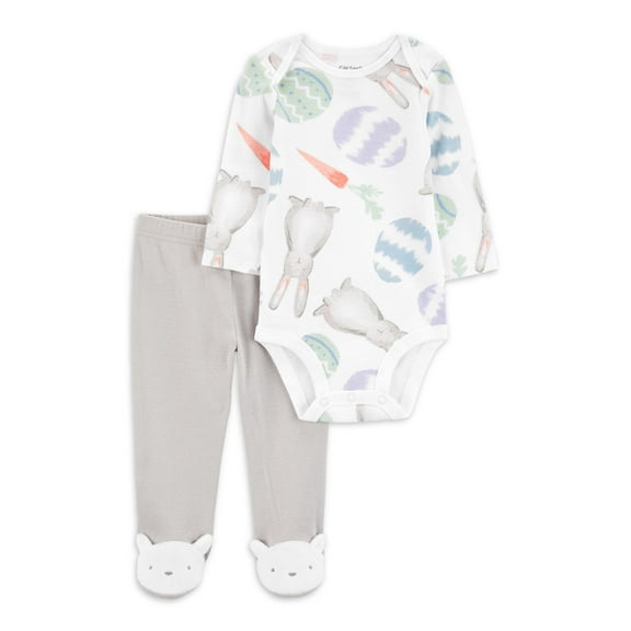 Carter's Child of Mine Baby Unisex Easter Footed Outfit Set, 2-Piece, Sizes Preemie-6/9 Months