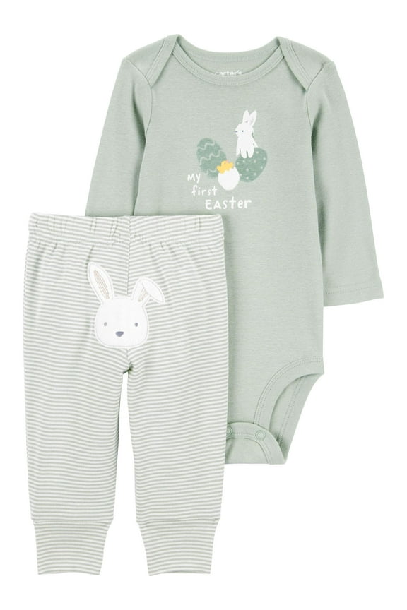 Baby Unisex Easter Outfit Set, 2-Piece, Sizes Preemie-12 Months