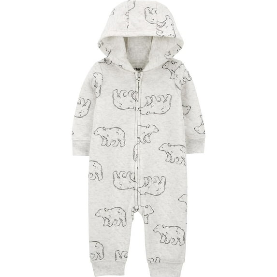 Carter's Child of Mine Baby Unisex Hooded Jumpsuit, One-Piece, Sizes 0/3-24 Months